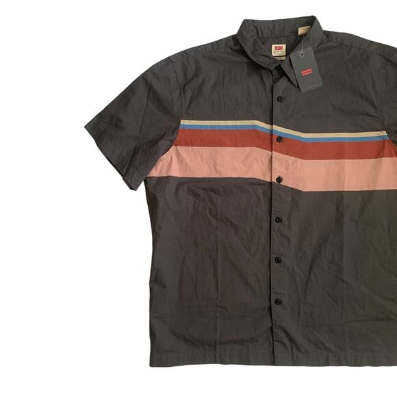 Levi's Men's Size L Woven Richmond Relaxed Fit Short Sleeve Button Up Shirt New - Picture 7 of 14